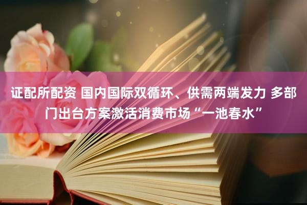 证配所配资 国内国际双循环、供需两端发力 多部门出台方案激活消费市场“一池春水”